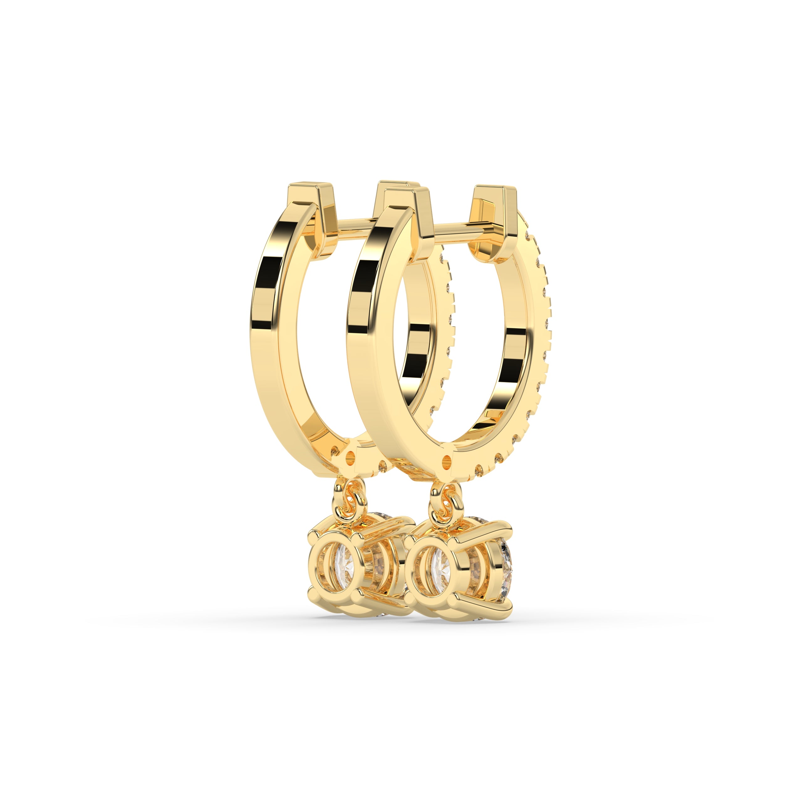 Amara Round Hoop-Drop Earring│ Ø 18mm
