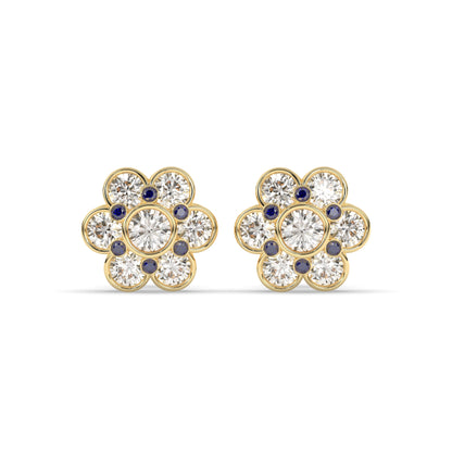 Flora Round Flower Earring