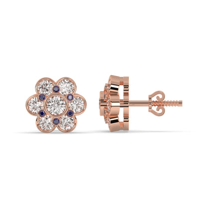 Flora Round Flower Earring