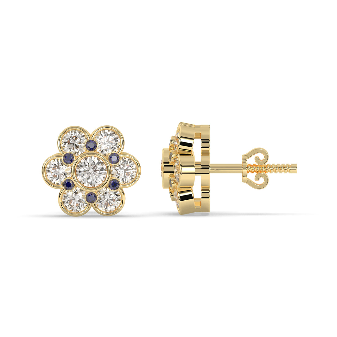 Flora Round Flower Earring