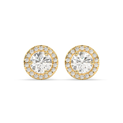 Sophie Round Halo Stud Earring