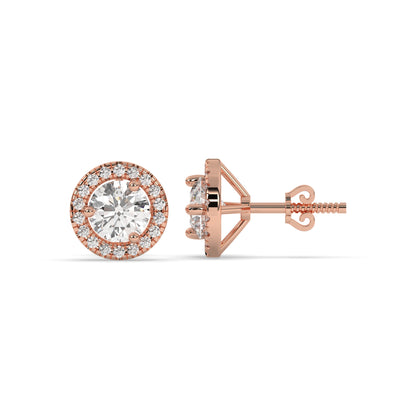 Sophie Round Halo Stud Earring