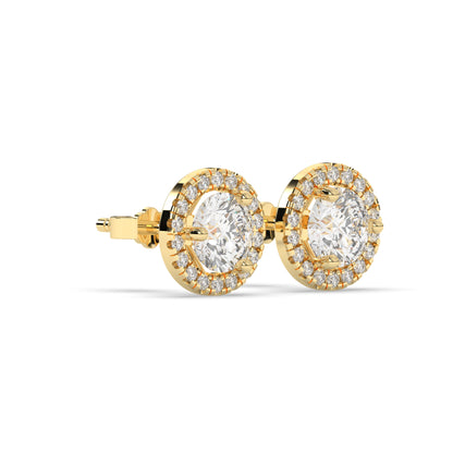 Sophie Round Halo Stud Earring