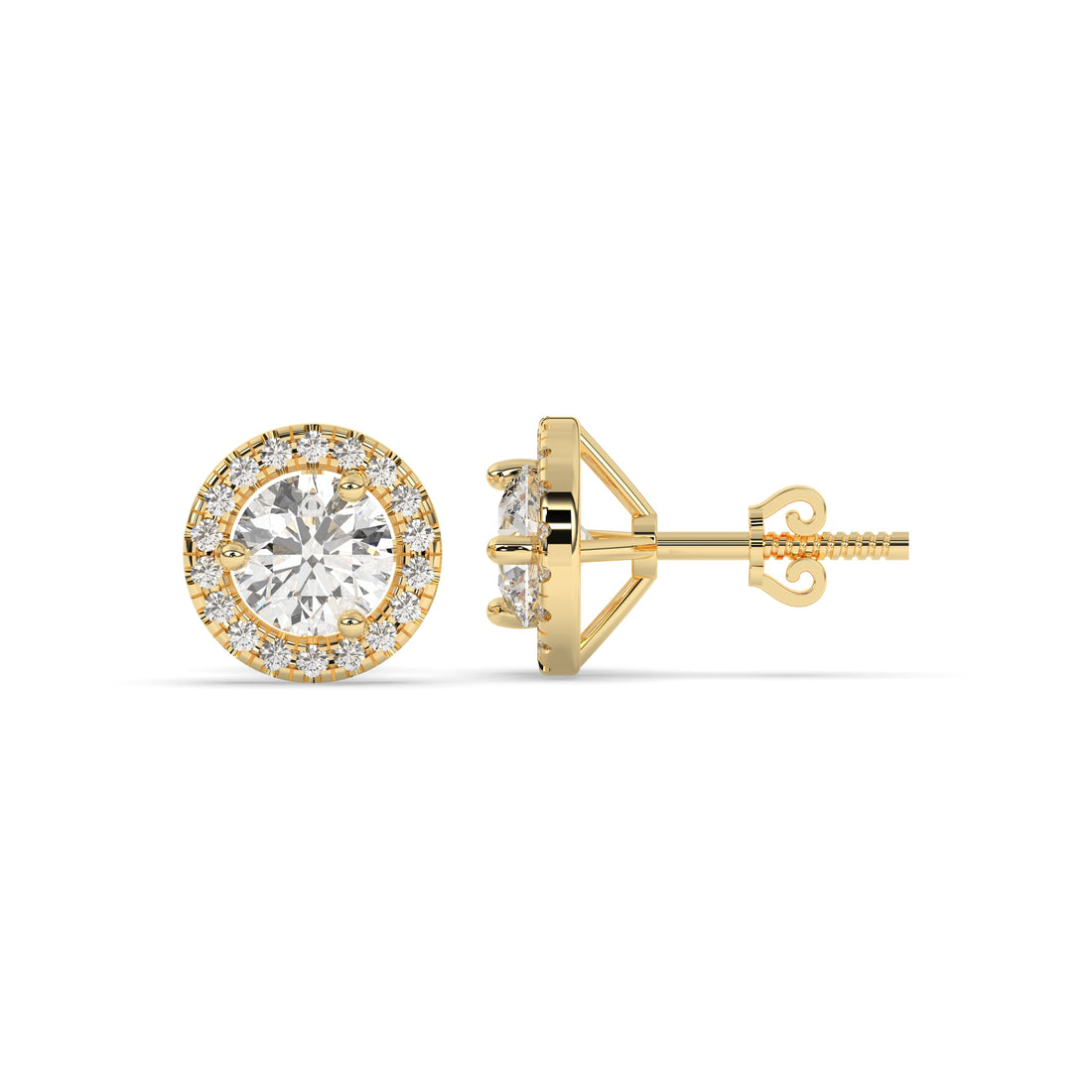 Sophie Round Halo Stud Earring