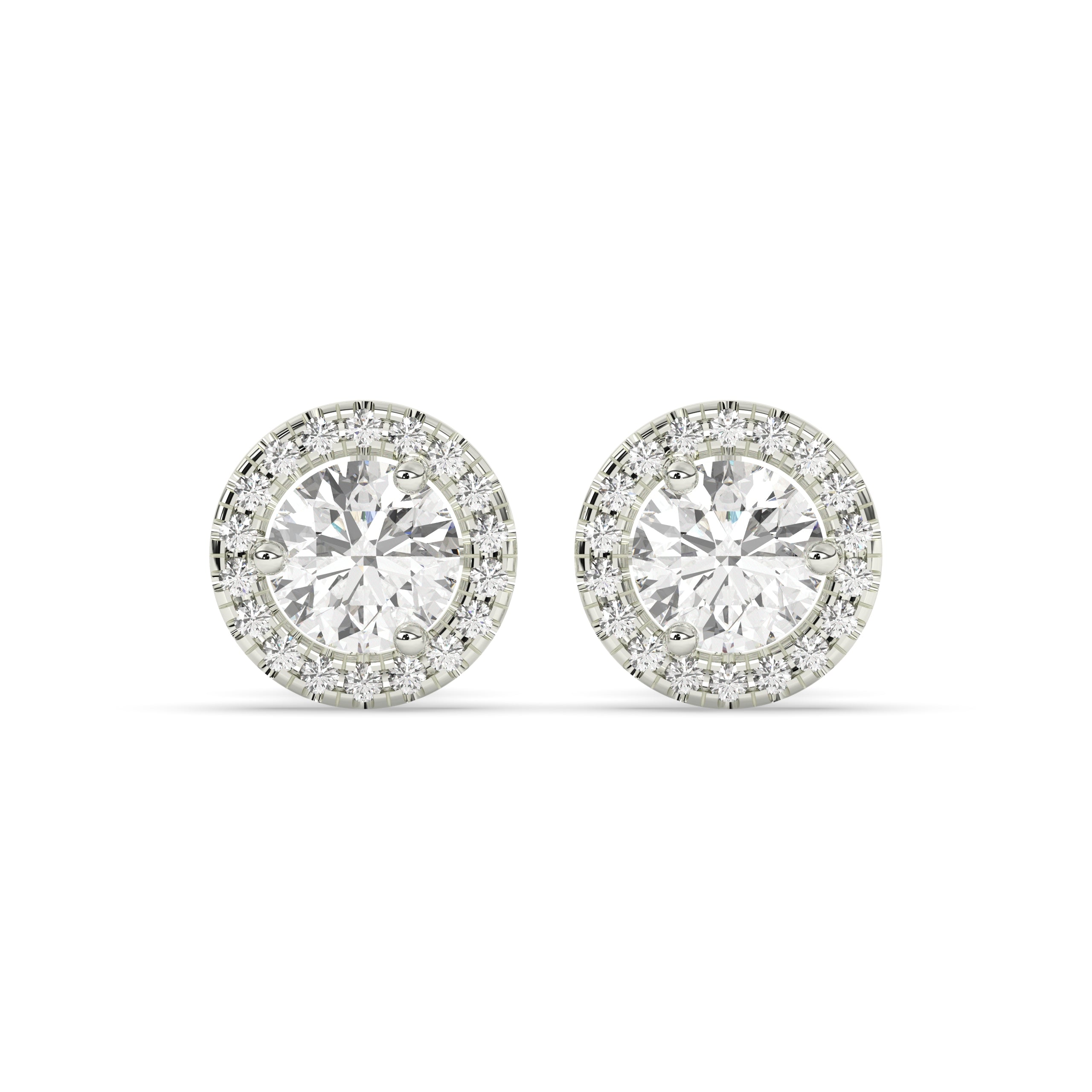 Sophie Round Halo Stud Earring