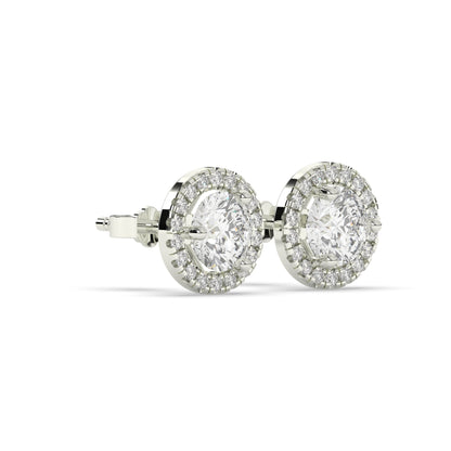 Sophie Round Halo Stud Earring