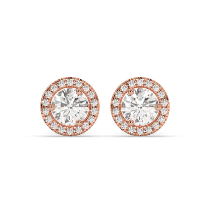 Sophie Round Halo Stud Earring