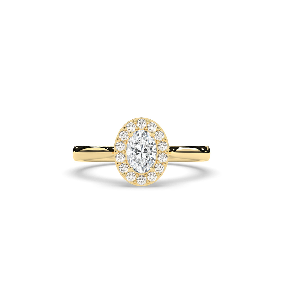 Alessa Oval Halo Ring