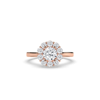 Viola Round Halo Ring