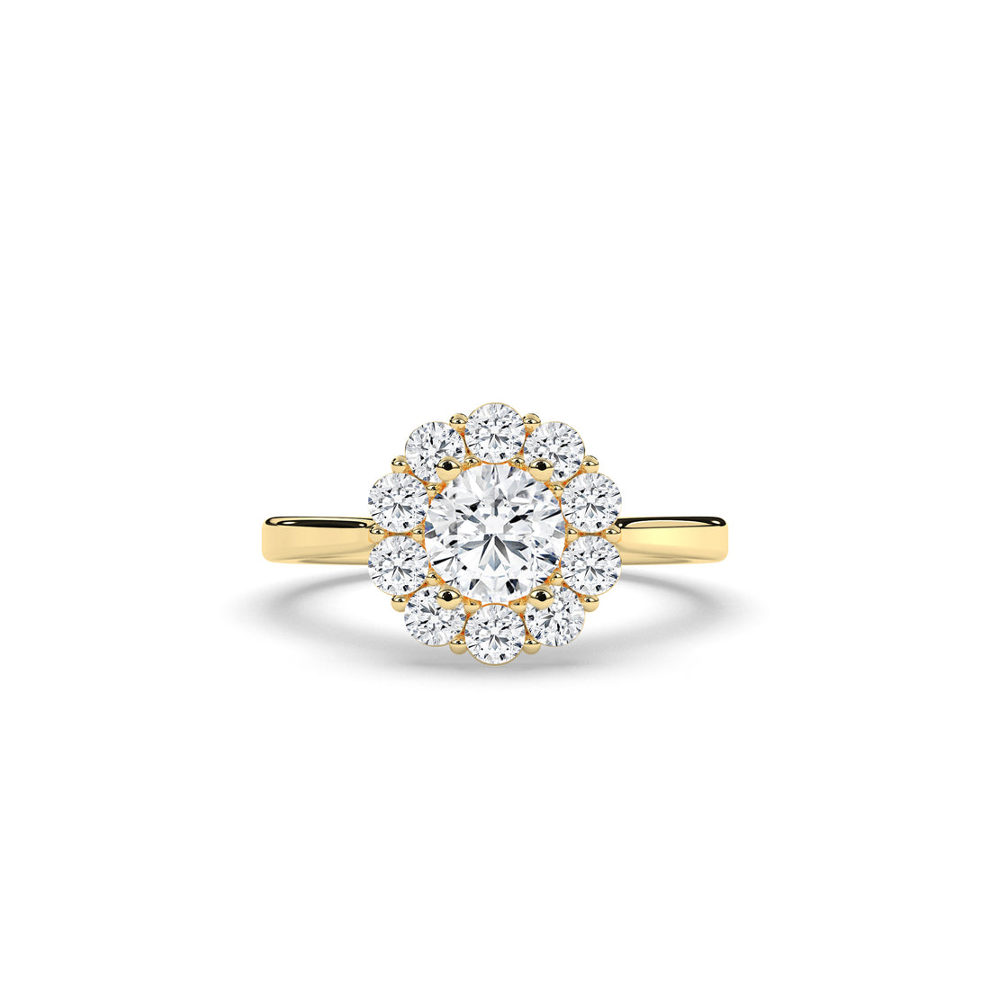 Viola Round Halo Ring