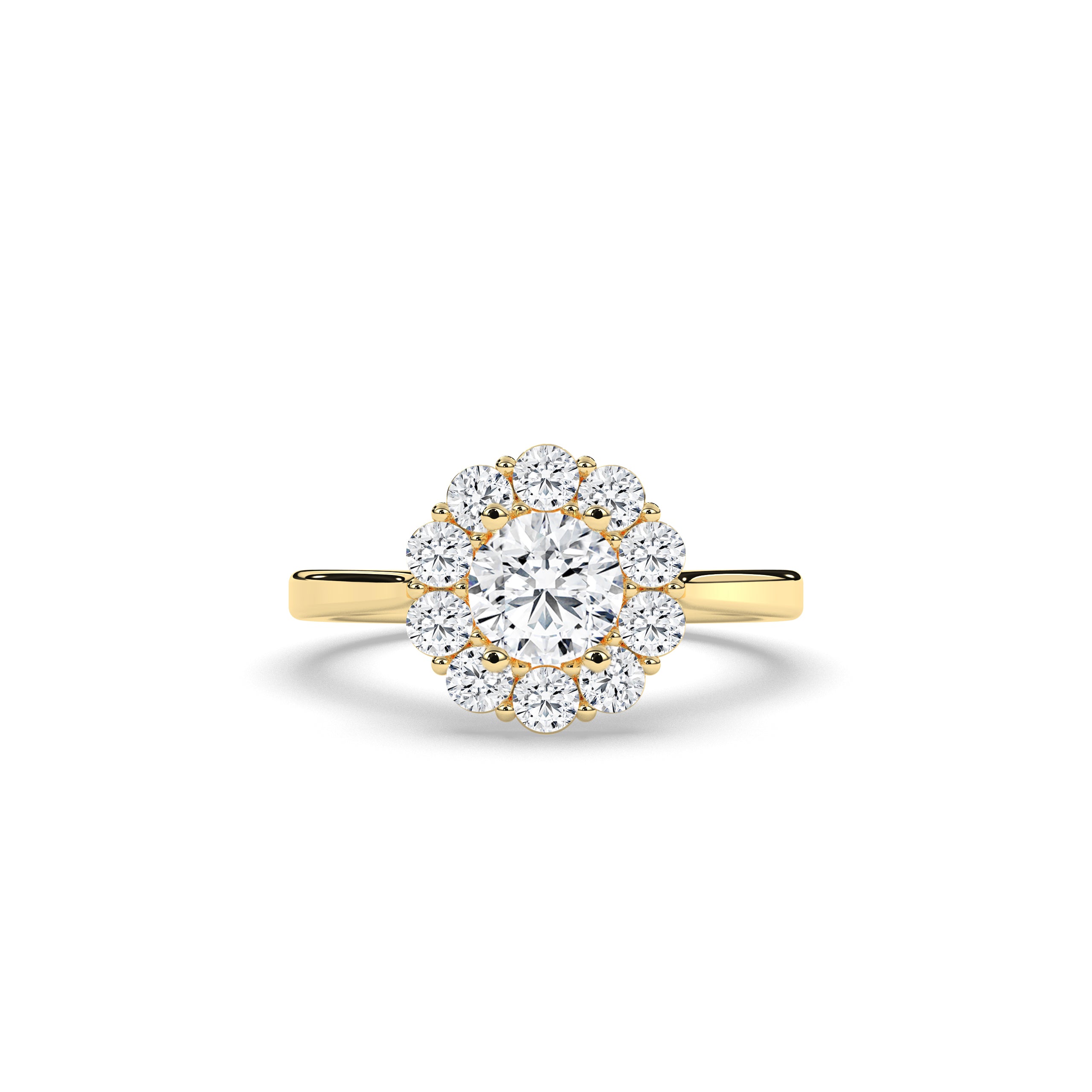 Viola Runder Halo-Ring