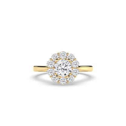 Viola Round Halo Ring