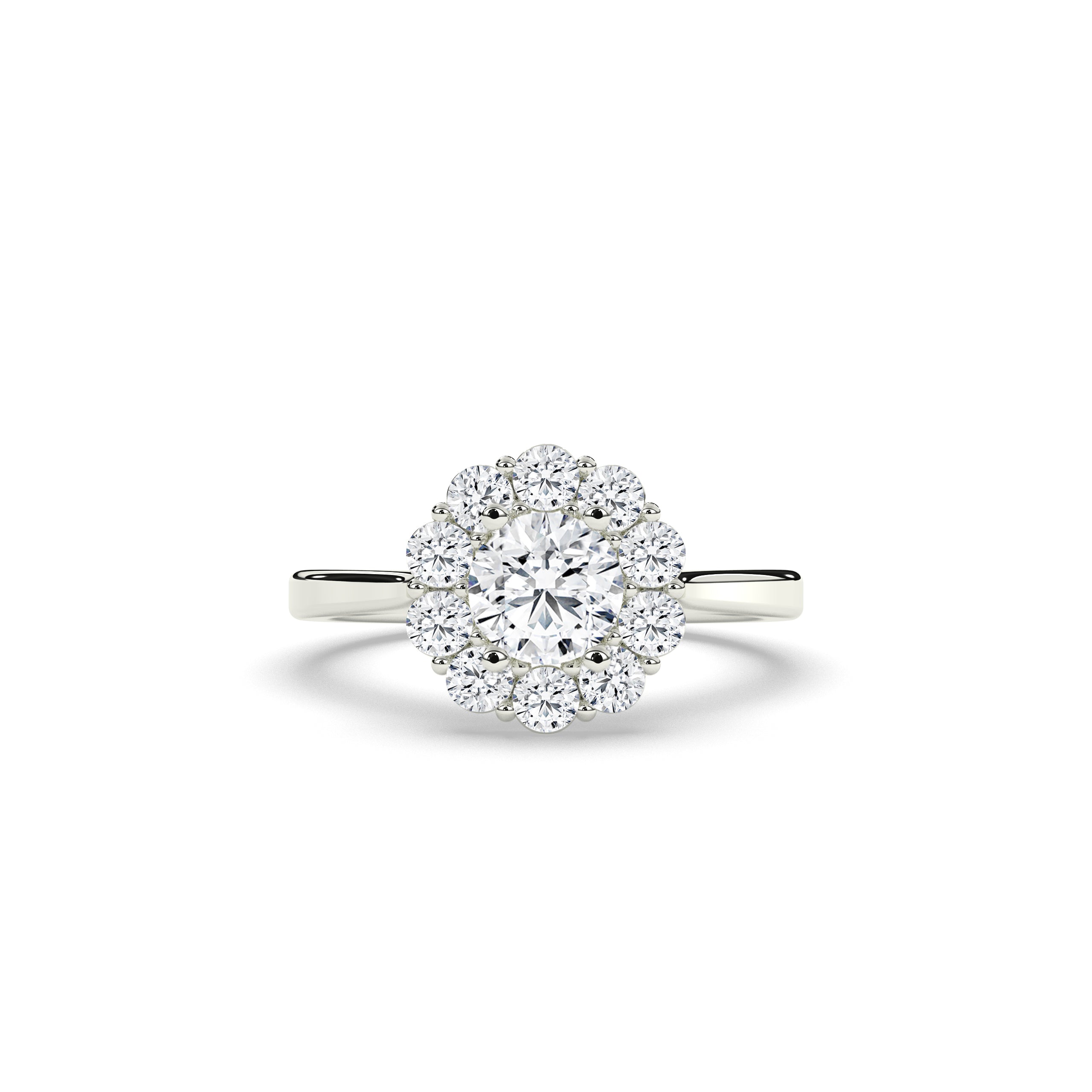 Viola Runder Halo-Ring