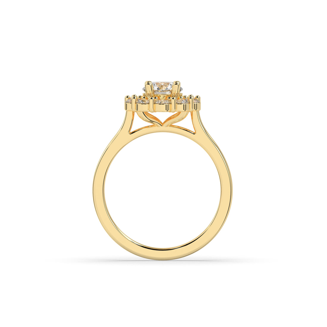 Viola Round Halo Ring