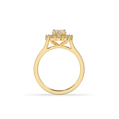 Viola Round Halo Ring