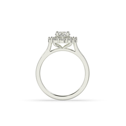 Viola Round Halo Ring