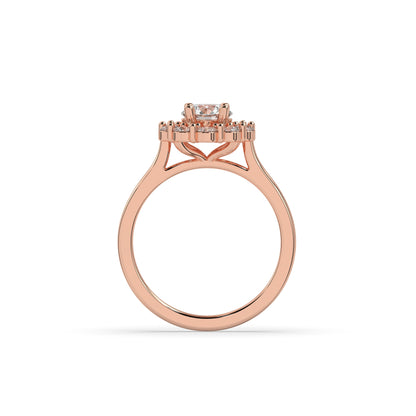 Viola Round Halo Ring