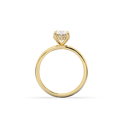 Annika Oval Halo Ring