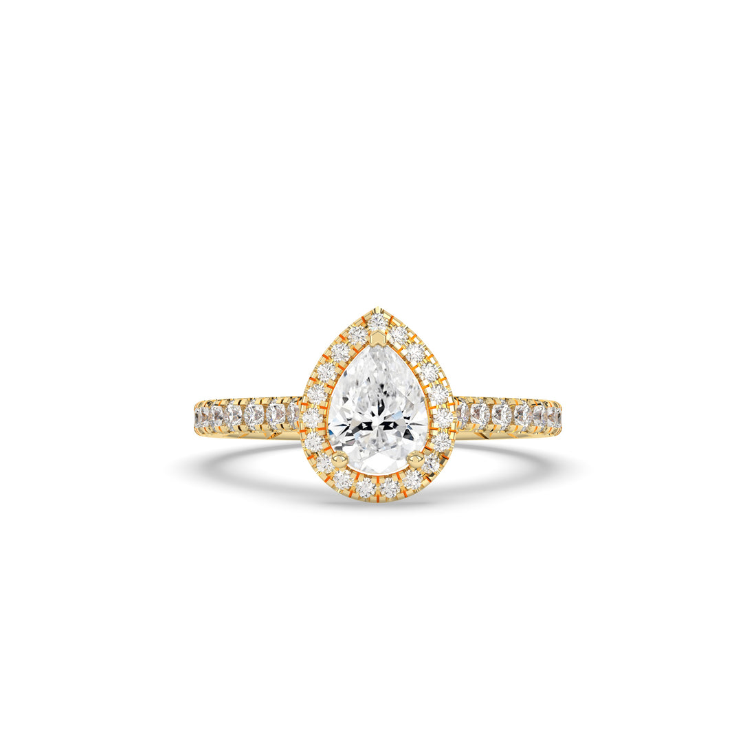 Pati Pear Halo Ring