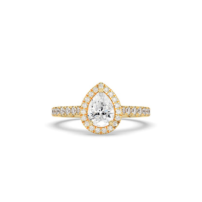 Pati Pear Halo Ring