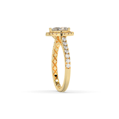Pati Pear Halo Ring