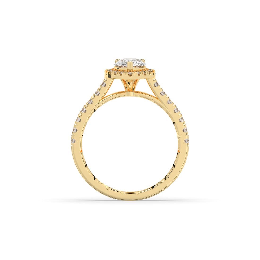 Pati Pear Halo Ring