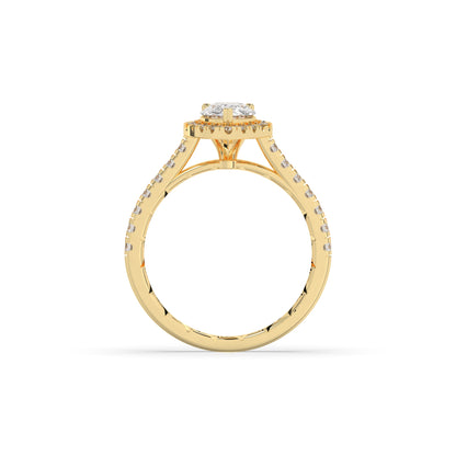 Pati Pear Halo Ring