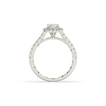 Pati Pear Halo Ring