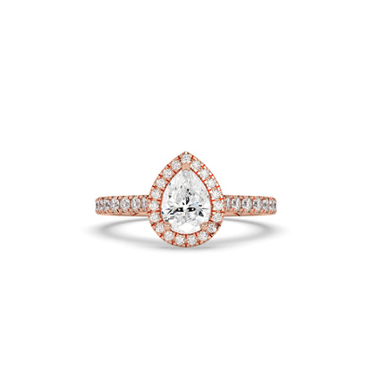 Pati Pear Halo Ring