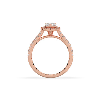 Pati Pear Halo Ring