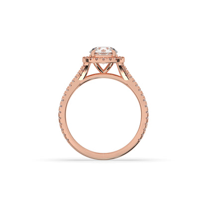 Emilia Round Halo Ring