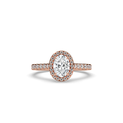 Fiona Oval Halo Ring