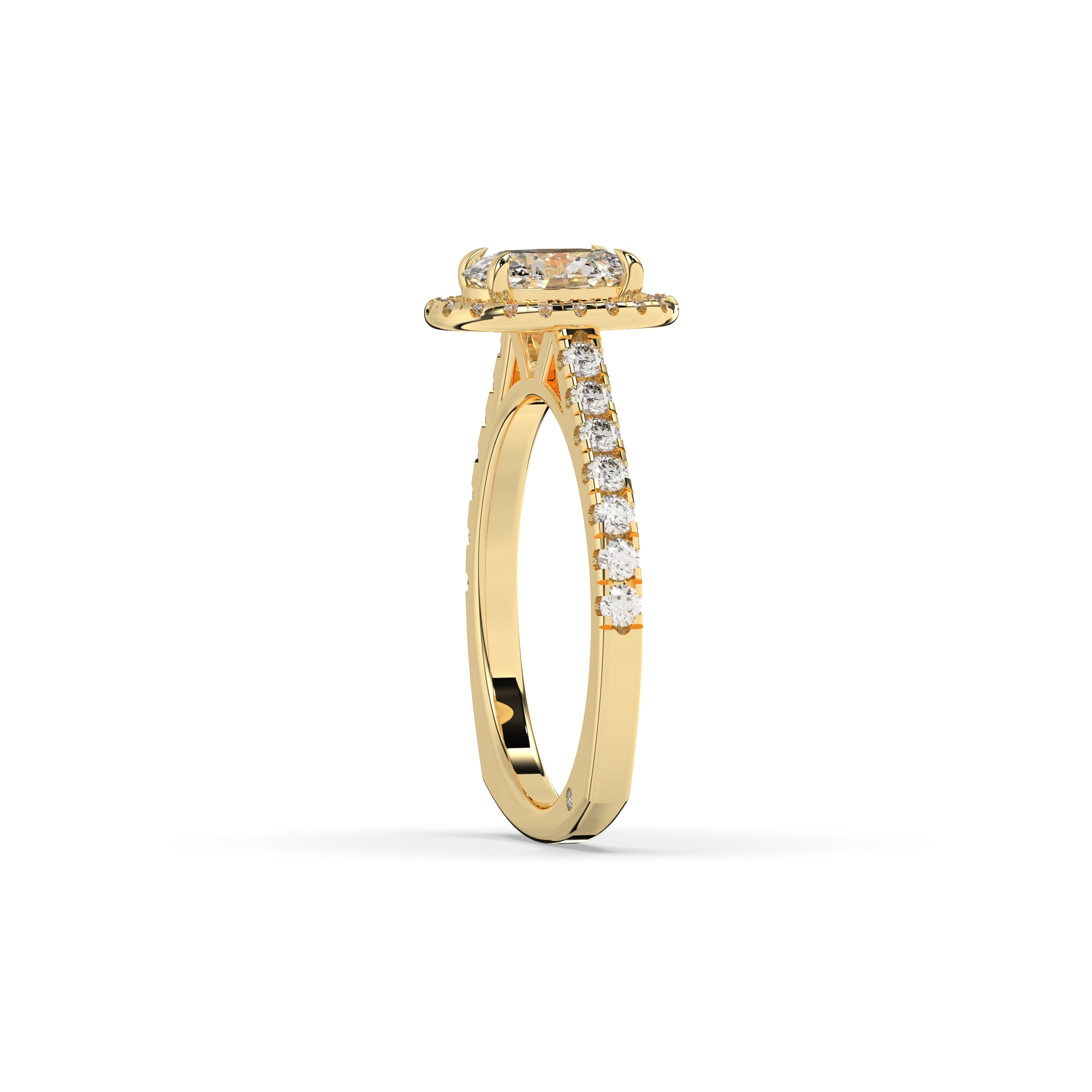 Fiona Ovaler Halo Ring