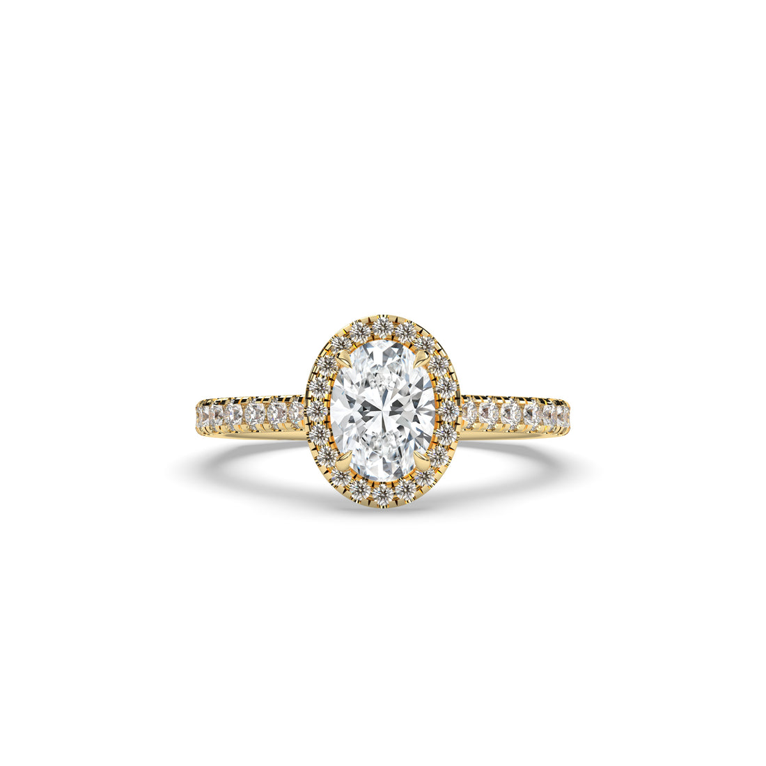 Fiona Oval Halo Ring