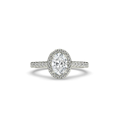 Fiona Oval Halo Ring