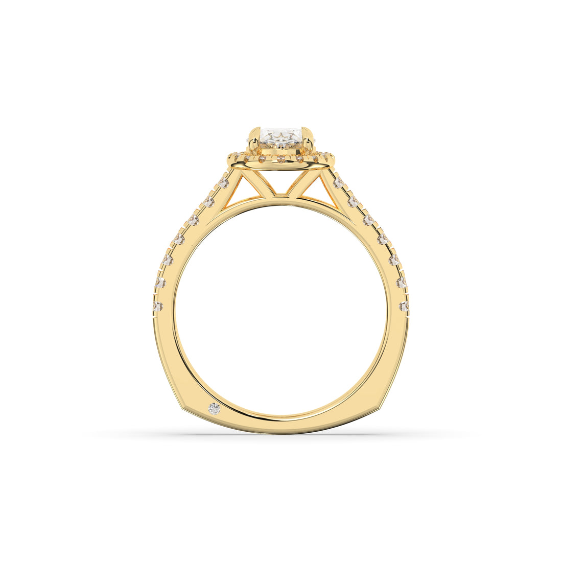 Fiona Oval Halo Ring