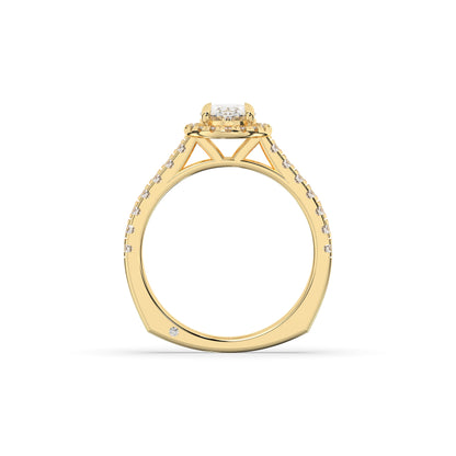 Fiona Oval Halo Ring