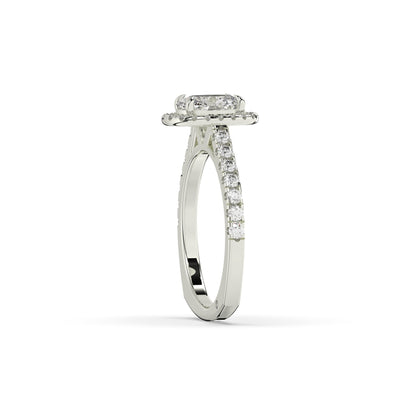 Fiona Oval Halo Ring