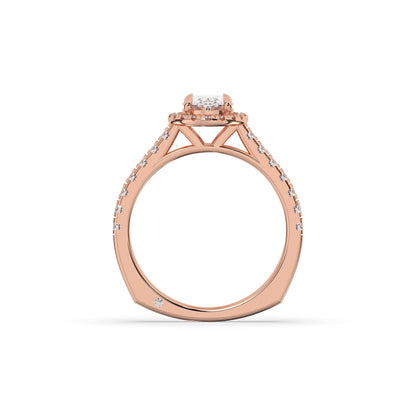 Fiona Oval Halo Ring