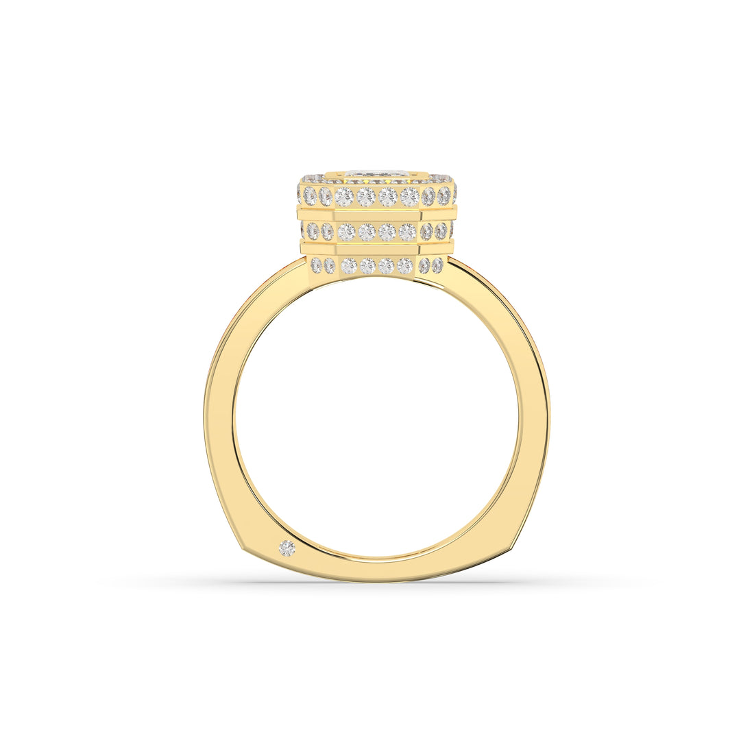 Nelia Emerald Halo Ring