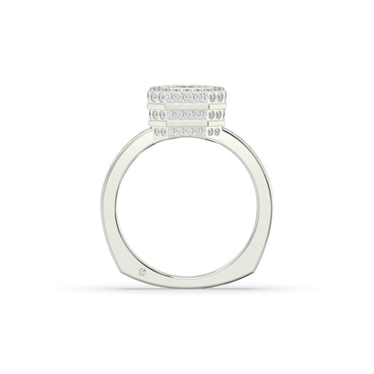 Nelia Emerald Halo Ring