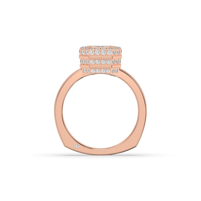 Nelia Emerald Halo Ring