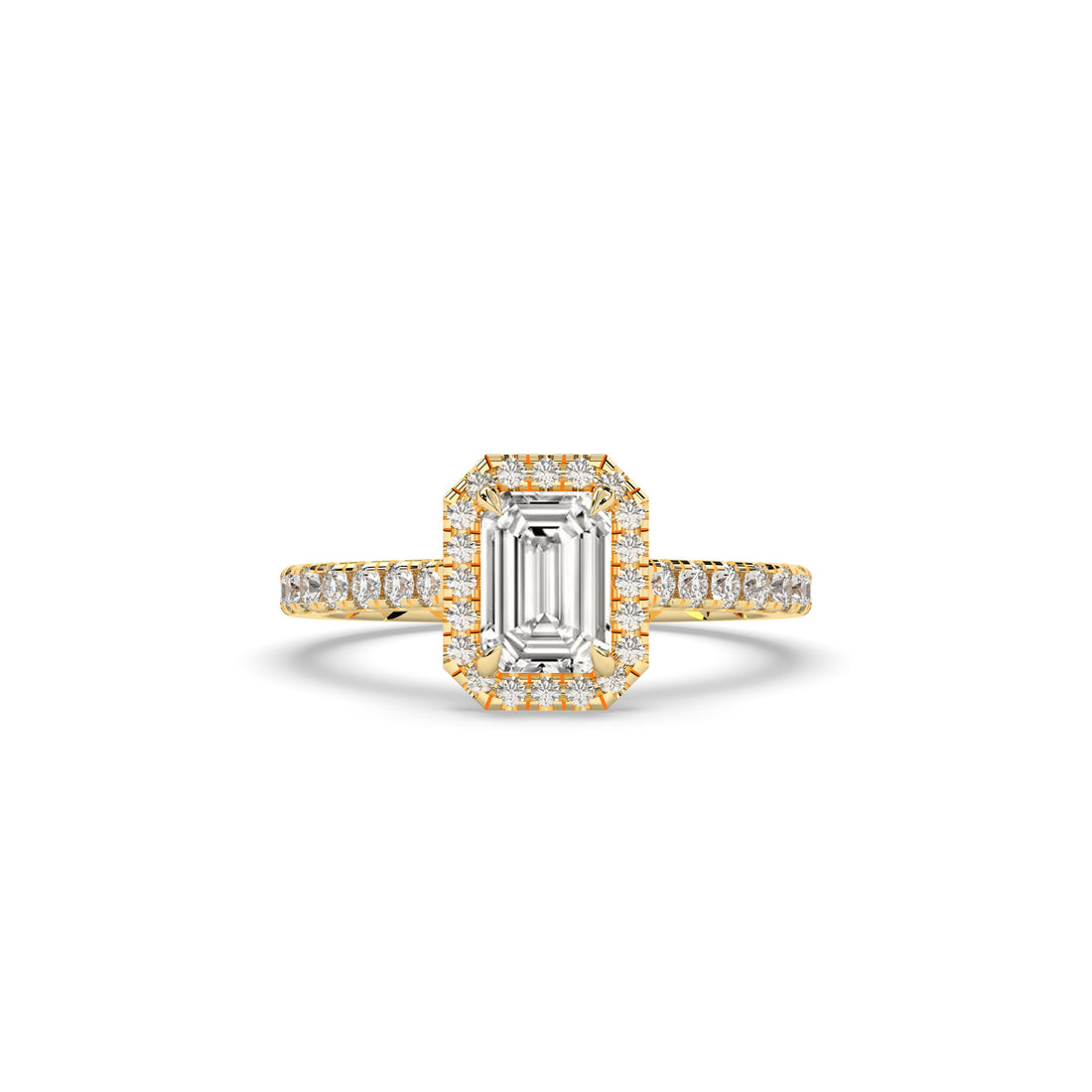 Theresa Emerald Halo Ring