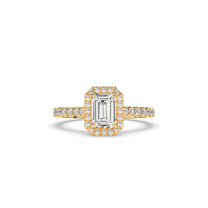 Theresa Emerald Halo Ring
