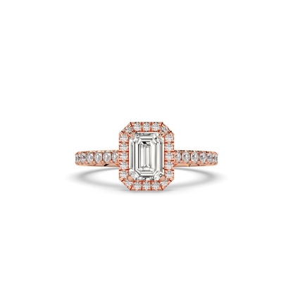 Theresa Emerald Halo Ring