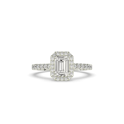 Theresa Emerald Halo Ring