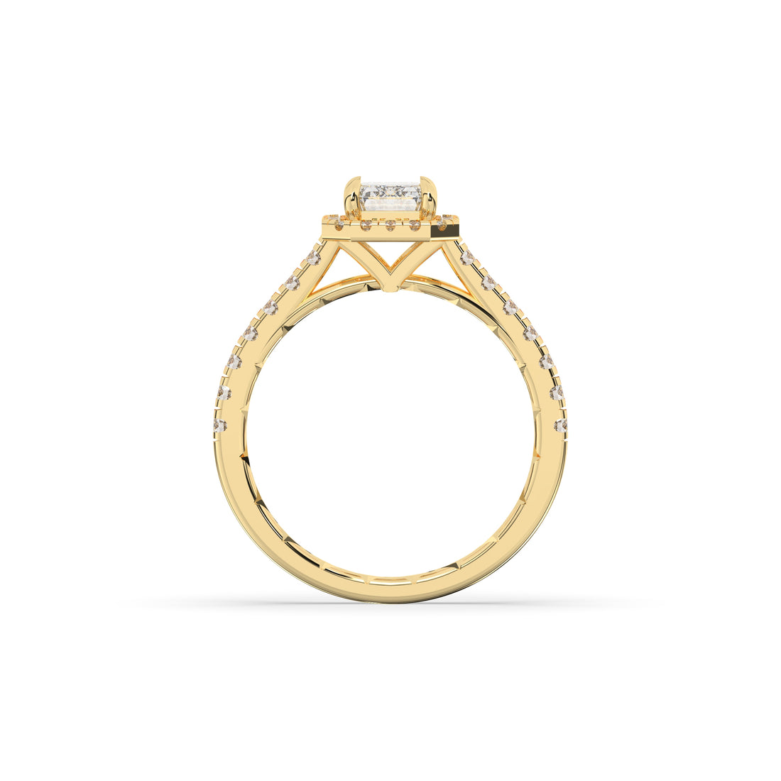 Theresa Emerald Halo Ring