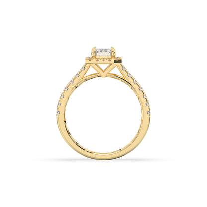 Theresa Emerald Halo Ring