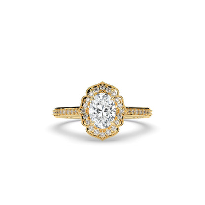 Jasmina Oval Halo Ring