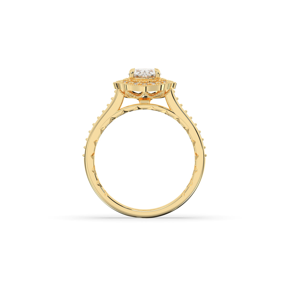 Jasmina Oval Halo Ring